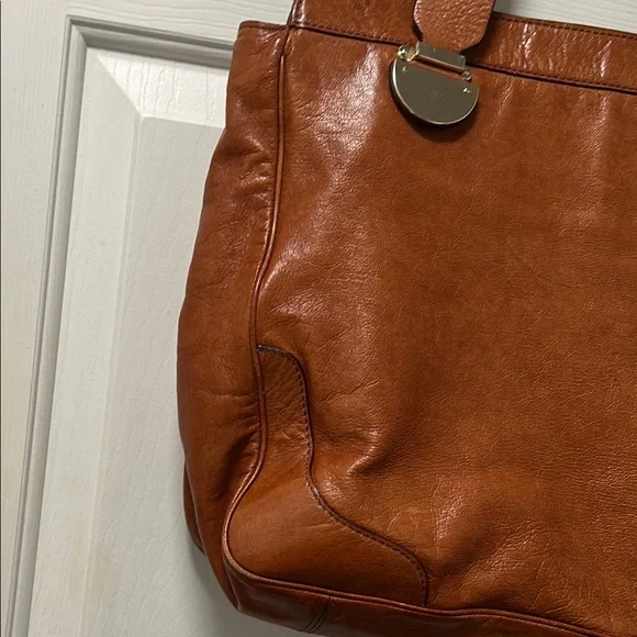 Cole Haan Elegant Brown Leather Tote Bag/Purse - Picture 3 of 16